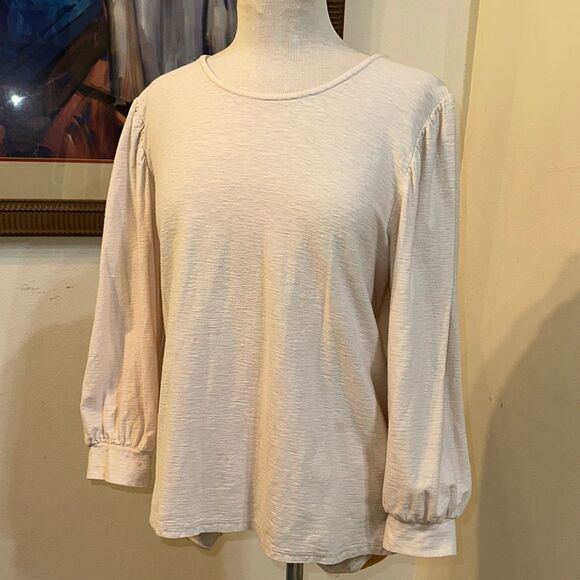 Cut Loose Linen Blend Very Pale Pink Top Size Large - Picture 6 of 12
